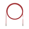 Cable de Parcheo TX6, UTP Cat6, Diámetro Reducido (28AWG), Color Rojo, 0.3 Metros (1 Pie)
