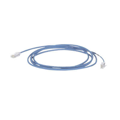 Cable de Parcheo TX6, UTP Cat6, Diámetro Reducido (28AWG), Color Azul, 26ft
