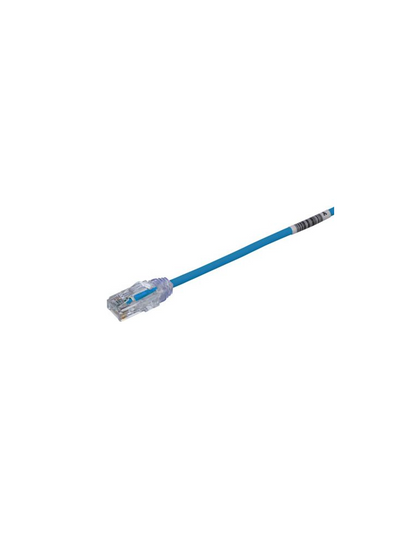 PANDUIT UTP28X3BU - Patch Cord / Cordón de parcheo UTP TX6A-28 fabricado c/cable 28 AWG, no blindado / 3 Pies 0.91 m / Categoría 6A / Azul MCI1