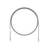 Cable de Parcheo UTP Cat6A, CM/LSZH, Diámetro Reducido (28AWG), Color Gris, 1 ft