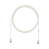 Cable de Parcheo UTP Cat6A, CM/LSZH, Diámetro Reducido (28AWG), Color Blanco Mate, 20ft