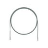 Cable de Parcheo UTP Cat6A, CM/LSZH, Diámetro Reducido (28AWG), Color Gris, 3ft