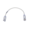 Cable de Parcheo UTP, Cat6A, Diámetro Reducido (28 AWG), CM/LSZH, Color Blanco Mate, 8in (20.3cm)