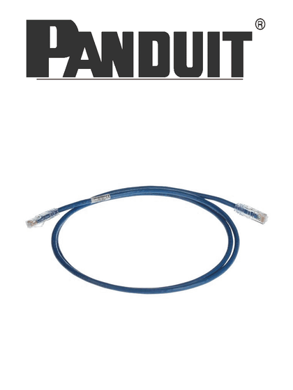 PANDUIT UTPSP5BUY Patch cord de 100% cobre UTP / 24 AWG / 5 pies 1.52 m / Categoría 6 / Azul