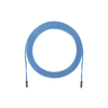 Cable de Zona U/UTP Cat6A, Con Plug Modular en Cada Extremo, Conductor 23 AWG Sólido, CMP (Plenum), 100 ft, Color Azul