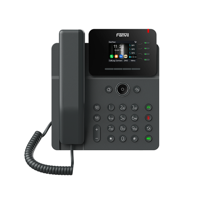 Teléfono IP Empresarial, 4 líneas SIP, pantalla a color 2.4, PoE, puertos Gigabit, conferencia local de 6 vías.