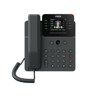Teléfono IP Wi-Fi Empresarial,Bluetooth, 12 líneas SIP, pantalla a color 2.8, PoE, puertos Gigabit, conferencia local de 6 vías.