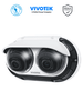 VIVOTEK MA9312-EHTV - Camara IP domo exterior, 2 Lentes de 8MP 4K Varifocal 4.3-9.8mm, IR 20Mts, Real Sight Engine IA, Microfono Integrado, Deep Search IA, Deep Learning VCA IA, Proteccion IP67, IK10, NEMA 4X, Ciberseguridad Trend Micro, ONVIF