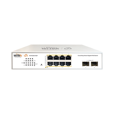 Switch Administrable PoE / 8 puertos PoE af/at Gigabit / 2 x SFP Gigabit / Administración Cloud Gratuita / Presupuesto 120 W
