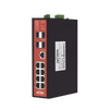 Switch Industrial administrable PoE, puerto 1-2 PoE 24/48. puertos 3-8 puertos 802.3 af/at/bt, hasta 60 W