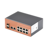 Switch Industrial PoE+ no administrable de 8 Puertos 10/100/1000Mbps + 2 SFP Combo, 150 W