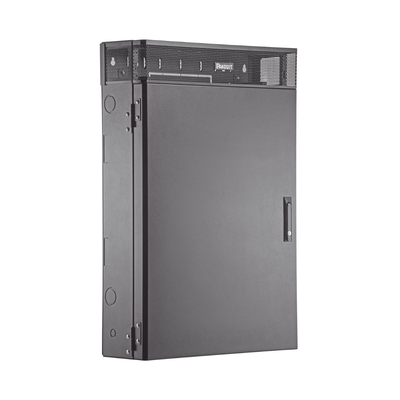 Gabinete de Montaje en Pared TrueEdge, Con 3 UR para Equipo Activo y 3 UR para Paneles de Parcheo, Fabricado en Acero, Color Negro