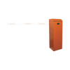 Barrera vehicular izquierda / Soporta brazo de hasta 3 m / Apertura en 1.5 s /Final de carrera ajustable por programación / Movimiento fluido / Diseño elegante color naranja