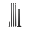 Poste Seccionado de 6 Metros / Especializado para la Instalación de Videovigilancia / Incluye Base de Cimentación y Brazo para Cámara PTZ / Color Negro