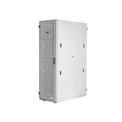 Gabinete FlexFusion XGL (Light) para Centros de Datos, 42 UR, 800 mm de Ancho, 1070 mm de Profundidad, Fabricado en Acero, Color Blanco