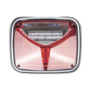 Luz de advertencia de 8 X 6, Color Rojo, Con Luz de Trabajo Clara, Ideal para Ambulancias