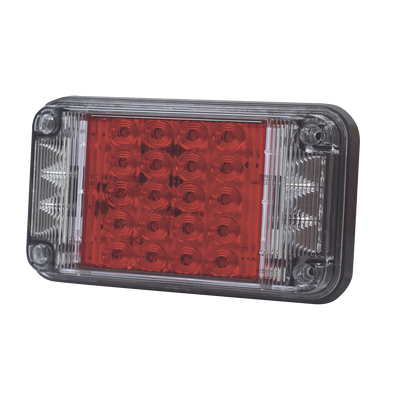 Luz de Advertencia de 7X4, Color Rojo, Con Luces de Trabajo, Ideal para Ambulancias