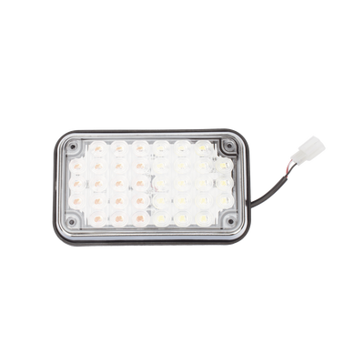Luz de Advertencia de 6X4, Bicolor Rojo/Claro, Ideal para Ambulancias