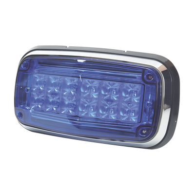 Luz de advertencia 8 X 4, Color Azul, IP67, SAE, Ideal para Ambulancias