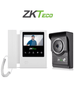 ZKTECO VDP04B4 Kit - Kit de Videoportero Analógico / Monitor de 4.3 Pulgadas / Frente de Calle con cámara de 1 MP / Ángulo de Visión 80° / Conexión hasta 4 monitores
