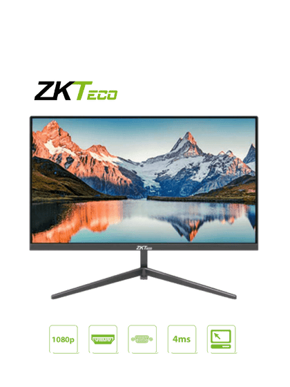 ZKTECO ZD222KA - Monitor LED Full HD de 22 pulgadas / Resolución 1920 x 1080 / Retroiluminación DLED / 1 Entrada de video HDMI y 1 VGA / Ángulo de Visión Horizontal 178° / Soporte VESA / Incluye Cable HDMI / Ideal para hogar y oficina HD1