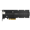 Adaptador Combinado SSD M.2 y 10 GbE | PCIe 3.0 x8 | 2 Ranuras NVMe M.2 22110/2280 | Puerto 10GBASE-T RJ45 | Autonegociación 10/5/2,5/1 Gbps | Compatible con SSD NVMe SNV3000.