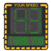 Pantalla LED de Señalización de Velocidad por Radar / Detección de Velocidad en Tiempo Real / Rango de Detección de 100 m / Hasta 32 Objetivos Detectados / Pantalla LED de Alta Visibilidad / Instalación en Carril o Later
