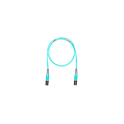 Jumper de Fibra Optica Multimodo 50/125 OM4, LC-LC Duplex, LSZH, Color Aqua, 3 Metros