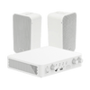 Kit de amplificador con bluetooth | 2 altavoces para pared | Sistema 100V | 2 Canales con Control de volumen Independiente | Música Ambiental
