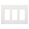 Tapa Color Blanco para interruptor o dimmer Lutron, 3 gang, limpio y moderno