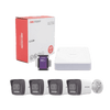 Kit IP 4 Megapixel / NVR de 4 Canales con 4 Puertos PoE / 4 Cámaras IP Bala Dual Light (IR + Luz Blanca) con Microfono Integrado y ACUSENSE Lite para Exterior/ Bobina de Cable de 100 mts / SSD de 1 TB