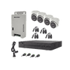 Kit HiLook Audio Bidireccional TurboHD 1080p / DVR Metalico 4 Canales / 4 Cámaras Eyeball (Exterior) con Bocina y Microfóno Integrado / 1 Fuente de Poder / Accesorios