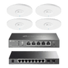 Kit de Iniciación en redes OMADA / 1 Router / 1 Switch TL-SG2210P / 4 Punto de Acceso EAP613