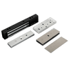 Kit Para Control de Acceso Incluye Chapa Magnética de 600 Lbs / Montaje En U Para Puerta de Cristal / Uso Interior / Certificación UL / Color Negro / Diseño Elegante