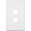 Placa de Pared (Face Plate) / 2 Puertos / Color Blanco / Caja con 20 Piezas / ABS