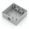 Caja Condulet Cuadrada de 3/4 (19.05 mm)/ 3 Bocas (2 Arriba-1 Abajo) / A Prueba de Intemperie.