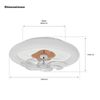 Ventilador de Techo con Luminario LED de 110 V CA 50/60 Hz / 88 W / 3 Tonos de Luz (6500 - 4 000 - 2 700 K) / Diámetro 500 mm / 6 Velocidades / Dimeable.