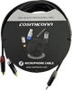 Cable 3.5mm a 2 RCA, conectores negros, con diferenciador de blanco y rojo en RCA MT380-RD - MT380-WH - MTP3C-BG, length 5m