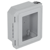 Caja Impermeable De Fibra De Vidrio, 8.77 (22.27cm) Alto x 6.77 (17.19cm) Ancho x 4.06 (10.31cm), Con Ventanilla, Listado UL/cUL, Hecho En EE.UU, Serie EnviroArmour®