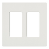 Placa de pared 2 espacios, para atenuador (dimmer), apagador ó control remoto inalámbrico LUTRON.