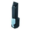 Chapa de Seguridad para Gabinete Con Combinación de 3 Dígitos / Control Llave Maestra / Acero Negro Texturizado / Dimensiones 7.50 x 1.38 x 2.50 in