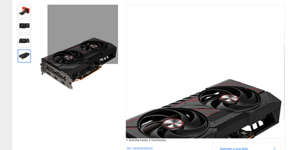 Tarjeta De Video Shappire Rx 9060 Xt 8gb Gddr6 Amd Radeon